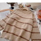 Hong Kong Style Vintage stripe slim long sleeve top  6028