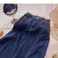 New Korean style fashionable temperament retro A-line skirt  5715