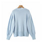 Dreidimensionaler Sonnenblumen-Pullover locker gestrickter Pullover 7299