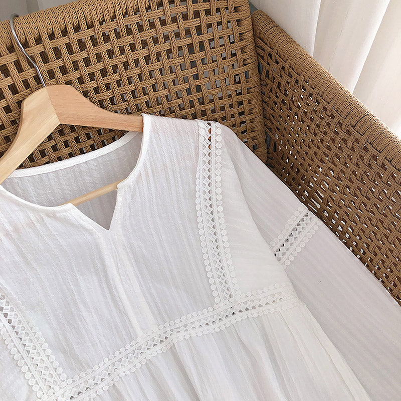 Pull col V ample à manches longues pour bébé, haut pour femme 6234