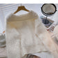 Korean minority design bow tassel long sleeve top  6583