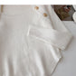 Niche design knitwear square neck double row button top fashion  6506