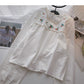 Chemise bébé à manches longues et col carré brodée au design coréen 6292