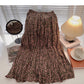 Hong Kong style retro floral high waist elastic A-shaped large swing skirt  5738