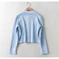 New aging round neck tiger head button slim knit cardigan coat  7405