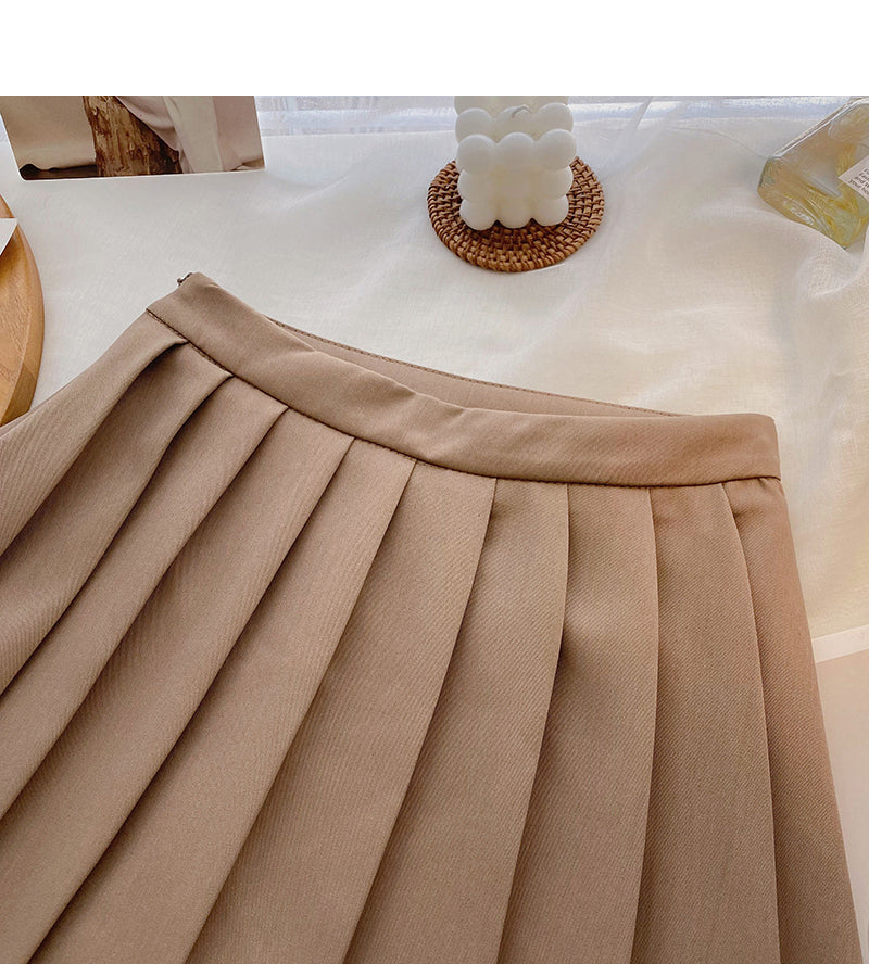 Temperament aging college style high waist A-line skirt  5580