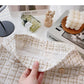 Korean version of thin gold coarse tweed small fragrant grid skirt  5627