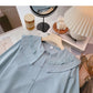 Doll collar shirt Female Minority design sense  6392