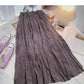 Hong Kong style solid color pleated skirt  5778