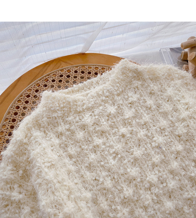 Fashionable foreign style sweater versatile round neck Pullover  6069