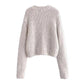 Neuer einfacher und vielseitiger Strickpullover für Pendler 7516