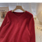 Lazy port style casual loose Pullover Top  5919