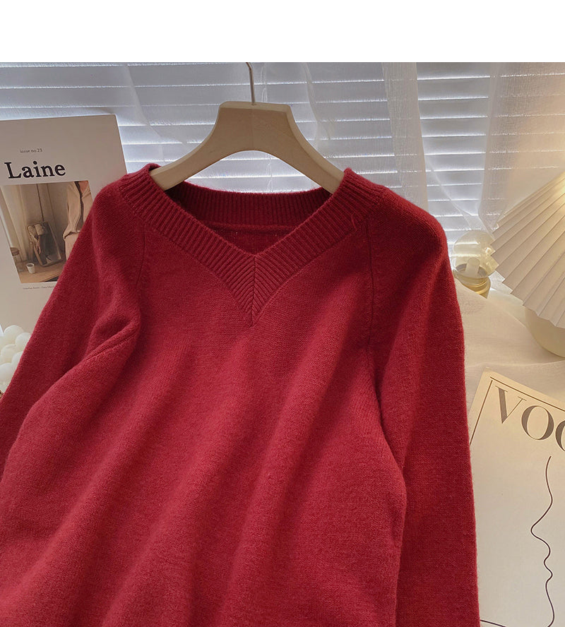 Lazy port style casual loose Pullover Top  5919