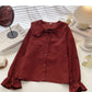 Retro minority flared sleeve blouse  6308