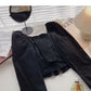 Ruffle minority design short slim blouse  6290