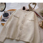 Korean languid style leisure thin long sleeve top  5989