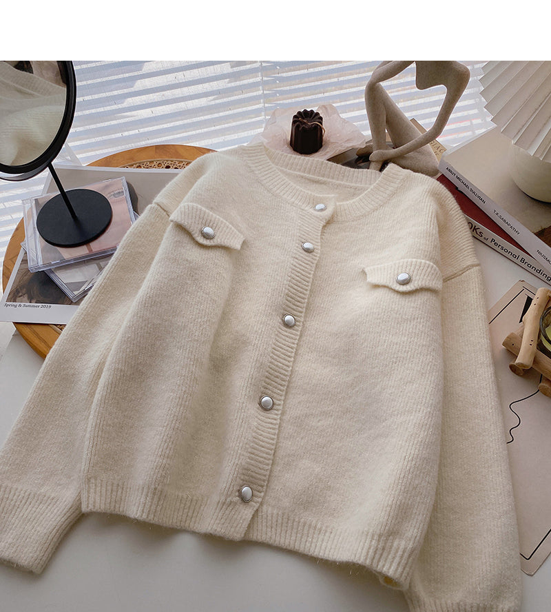 Korean languid style leisure thin long sleeve top  5989