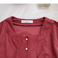 Korean style casual solid color single breasted long sleeve top  6341