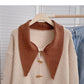 Baby collar Vintage ox horn button cardigan sweater  6203