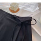 Fashion temperament simple solid color retro A-line skirt  5747