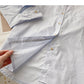 Solid color simple loose single breasted Lapel cardigan top  6380