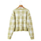 Lockerer Cardigan mit V-Ausschnitt + gestrickter Trageriemen, zweiteiliges Set 7470