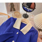 Color matching small flower button knitted sweater  6469