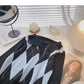 Aging Netz rot kariert kurz Langarm Pullover Top 6446