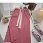 Korean version of lazy style versatile pop split skirt  5783