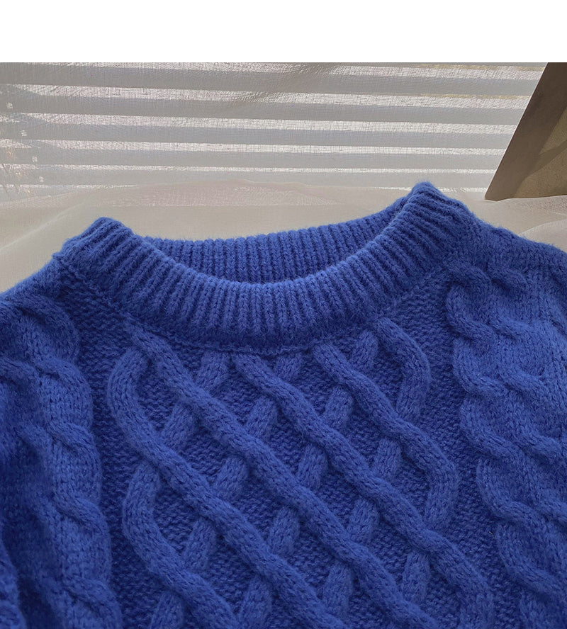 Koreanisches Design, lockere und dünne Textur, vielseitiger Langarmpullover 6147