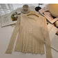 Knitted cardigan women's fashion versatile V-Neck long sleeve top  6558