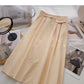 New Korean high waist thin solid color medium and long skirt  5826