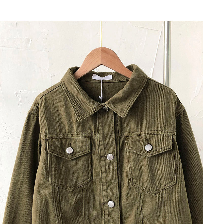 Hong Kong style, ancient and versatile student long sleeved short coat  6213