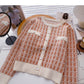 Nouveau cardigan coréen à col rond et petit parfum 6077