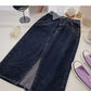 Korean minority design split high waist fashion A-line skir 5723