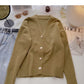 Korean retro personalized single breasted top fashion  5977