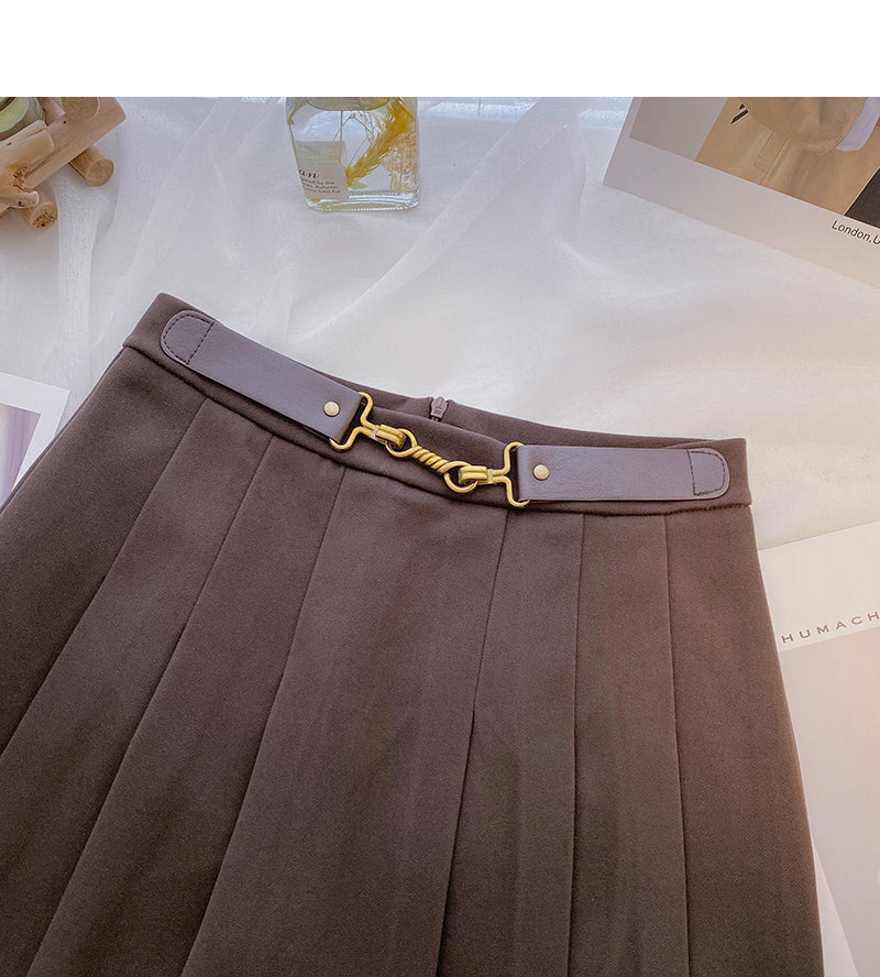 Jupe plissée taille haute style Hong Kong 5592
