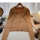 Reversfaden-Pullover Pullover Langarm-Top 6570
