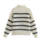 Pull simple à manches longues et ample pour réduire l'âge 7445