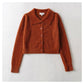 Mahai Plush Polo neck sweater cardigan sweater  7327