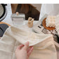 New Korean simple retro solid color pleated hip A-line skirt  5621
