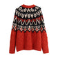 Lazy Wind Pullover Jacquard-Wollkugelpullover Pullover 7475