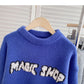 Lazy style personalized casual printing loose long sleeve top  6055
