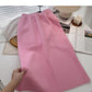Small man, foreign style, versatile, high waist, back split A-line skirt  5754
