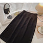 Split design, casual and versatile, popular high waist A-line skirt  5701