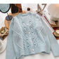 Einfarbiger Top-Design-Pullover im Retro-Stil im koreanischen Stil 5991