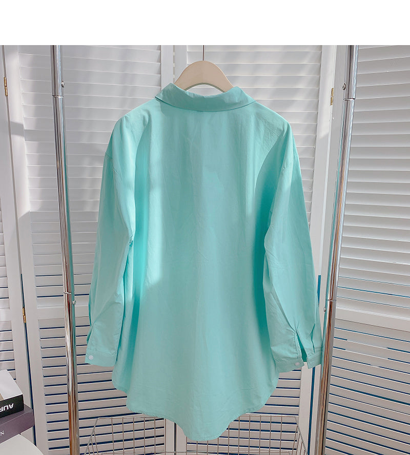 Haut cardigan ample à manches longues et à coupe irrégulière de conception coréenne 6405