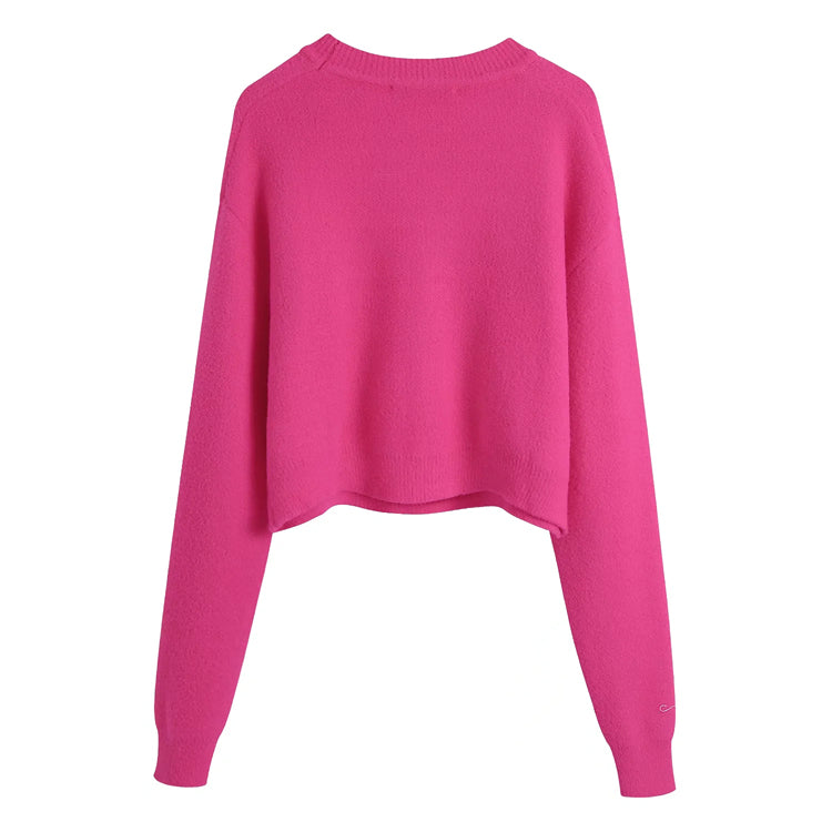 Pull ample à tube droit polyvalent, doux au toucher 7381