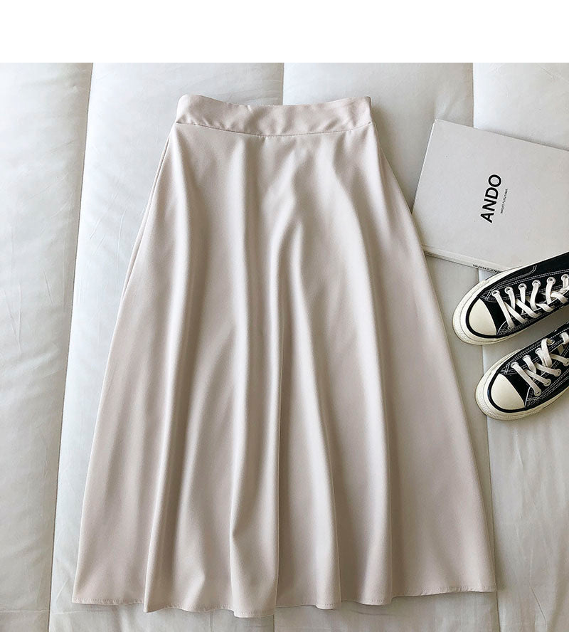 New Korean long skirt with gentle and thin temperament  5689