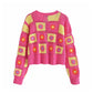 New Flower Crochet sweater cardigan jacket  7250